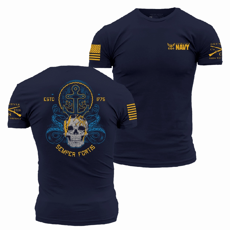 USN - Men's Semper Fortis T-Shirt - Navy