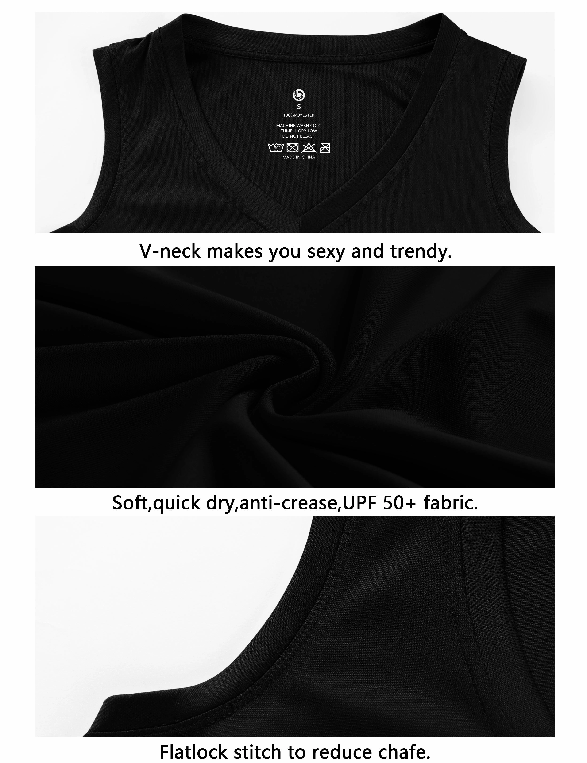 V Neck Sleeveless Athletic Shirts shadowcharcoal_Tall Size