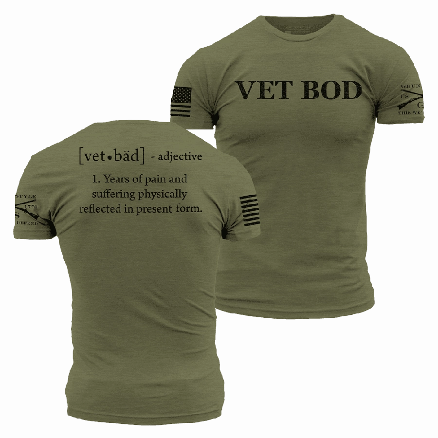 Vet Bod T-Shirt - Military Green