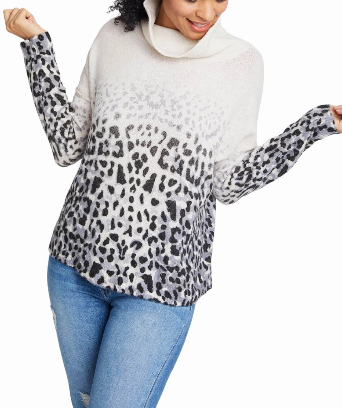 Vintage Havana Faded Leopard Sweater B8710