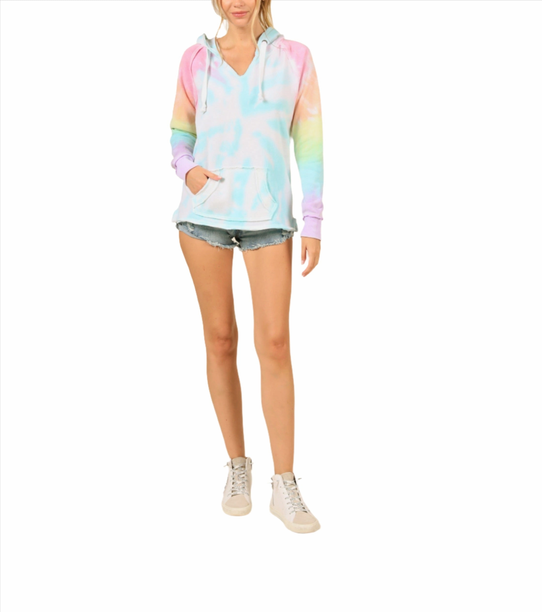 Vintage Havana Tie Dye Hoodie For Women’s - OD9313 Lollipop
