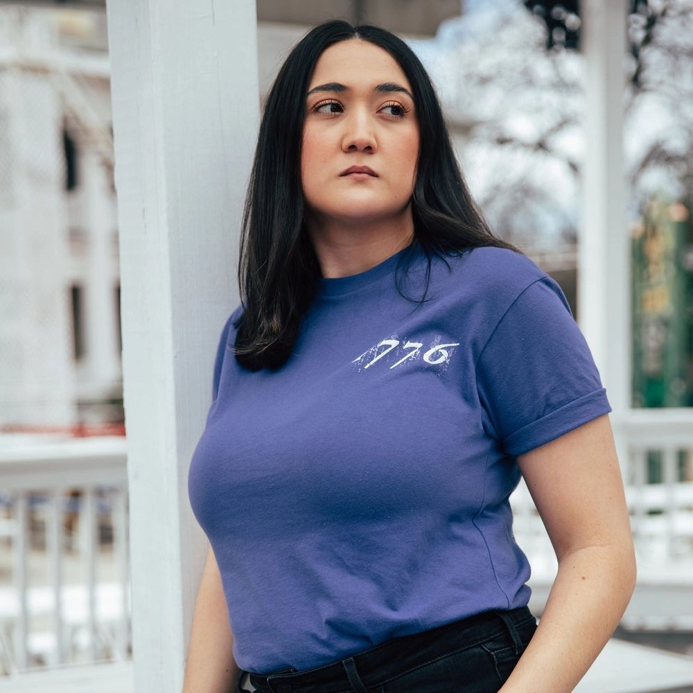 Women's 1776 Flag Boyfriend Fit T-Shirt - Future Dusk
