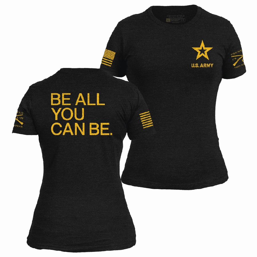 Women's Army Be All You Can Be Slim Fit T-Shirt - Black