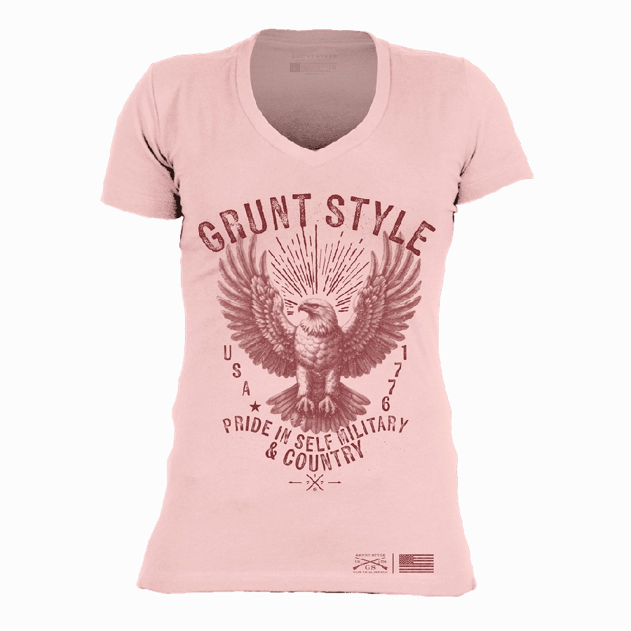 Women's Ethos Eagle V-Neck - Light Pink