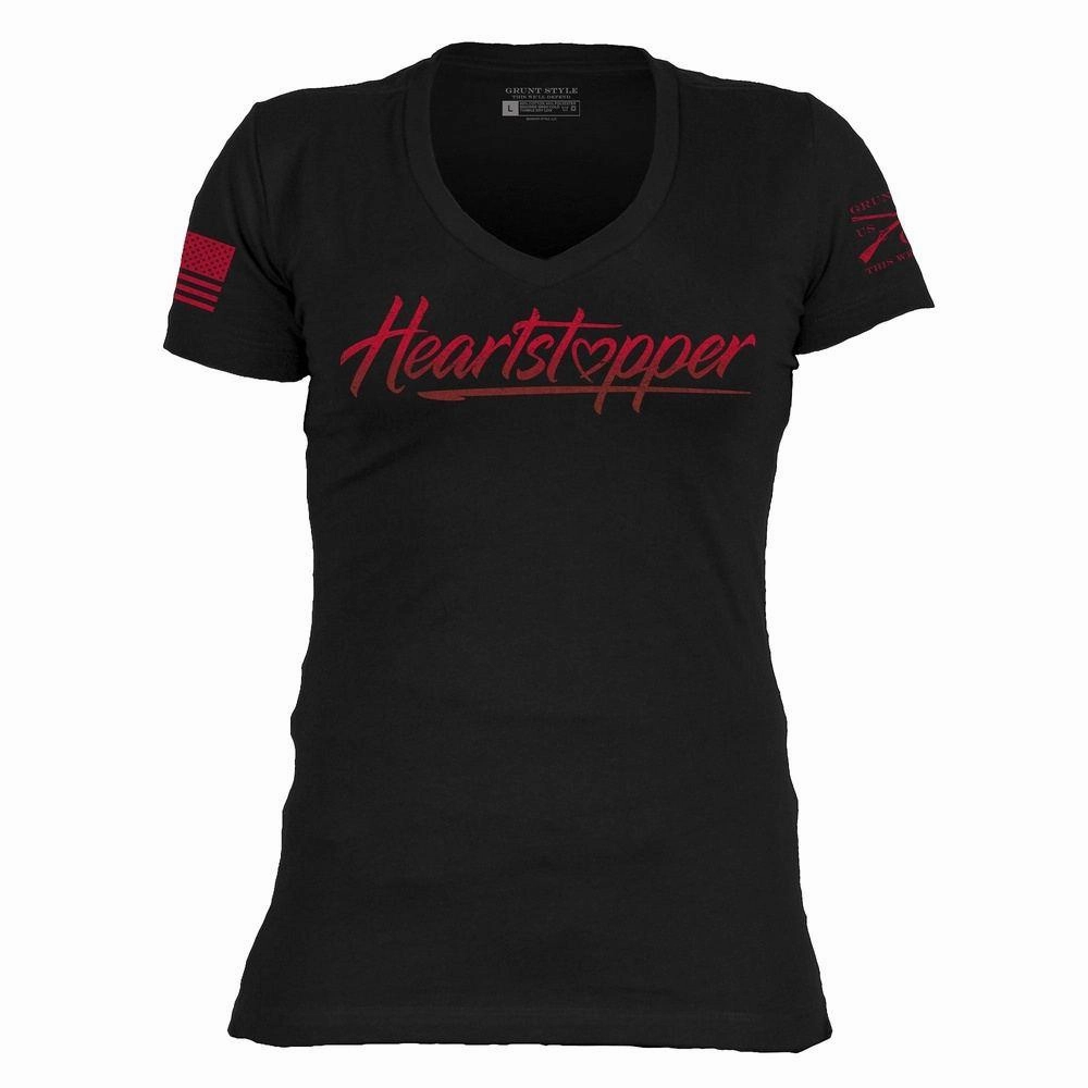 Women's Heartstopper V-Neck - Black