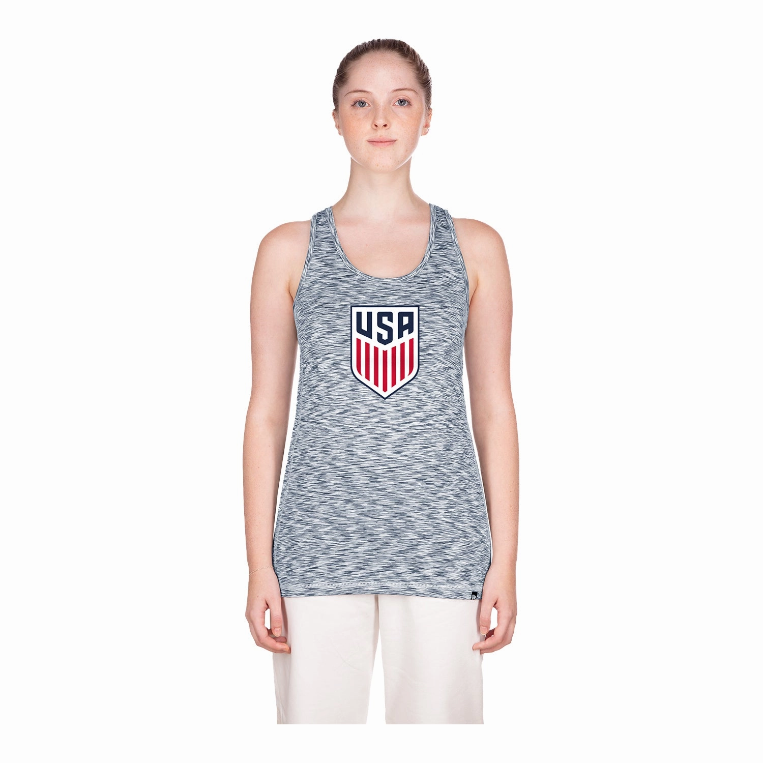 Women's New Era USMNT Navy Space Dye Tank Top