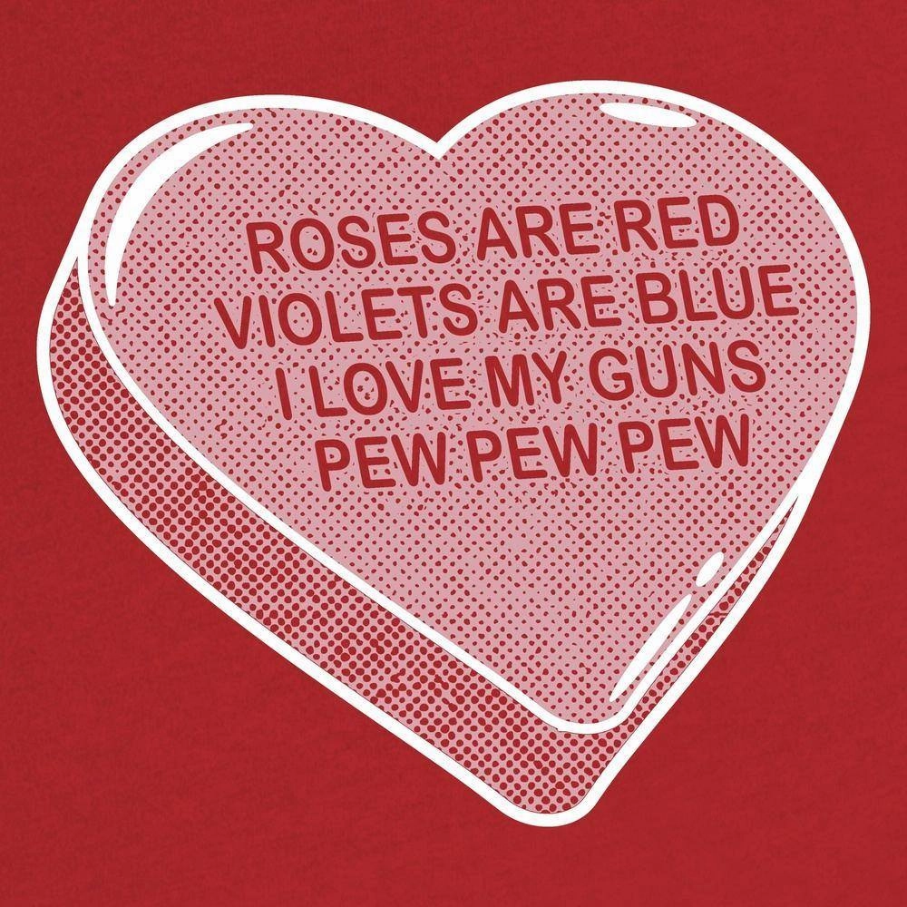 Women's Pew Pew Poem Slim-Fit T-Shirt - Red