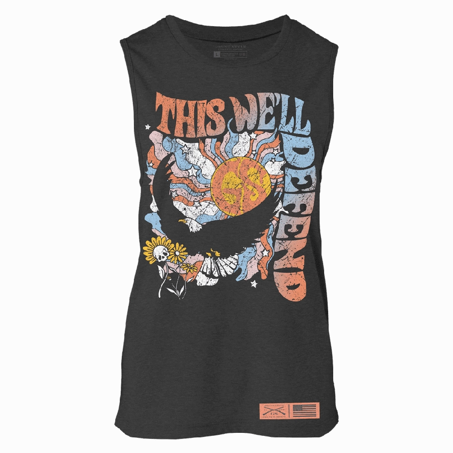 Women's Trippy Eagle Everyday Tank - Dark Heather Gray