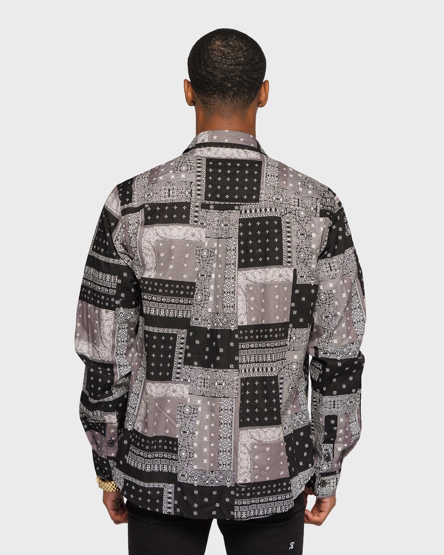 XXIII Paredea Paisley Button Up Black/White