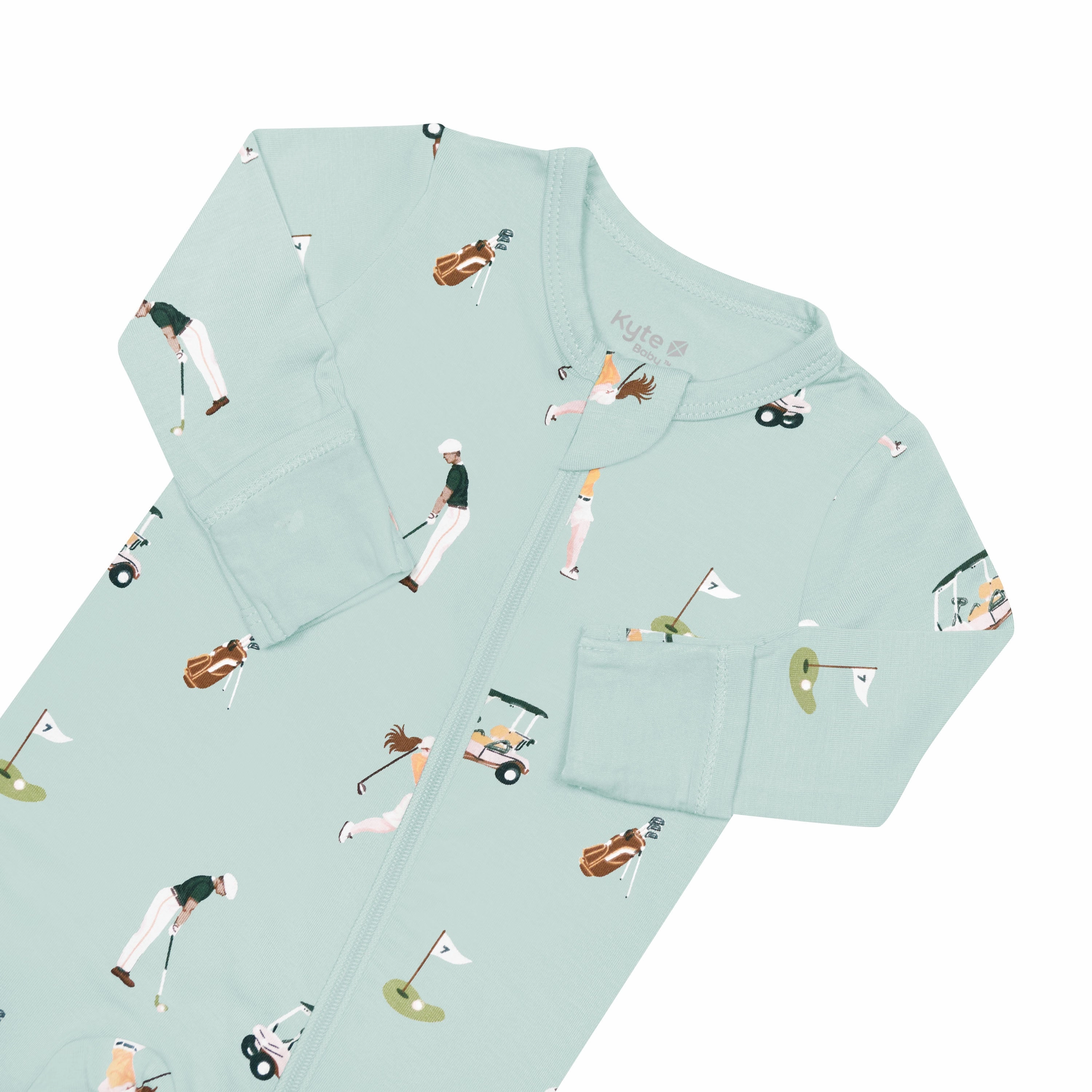 Zippered Footie in Golf